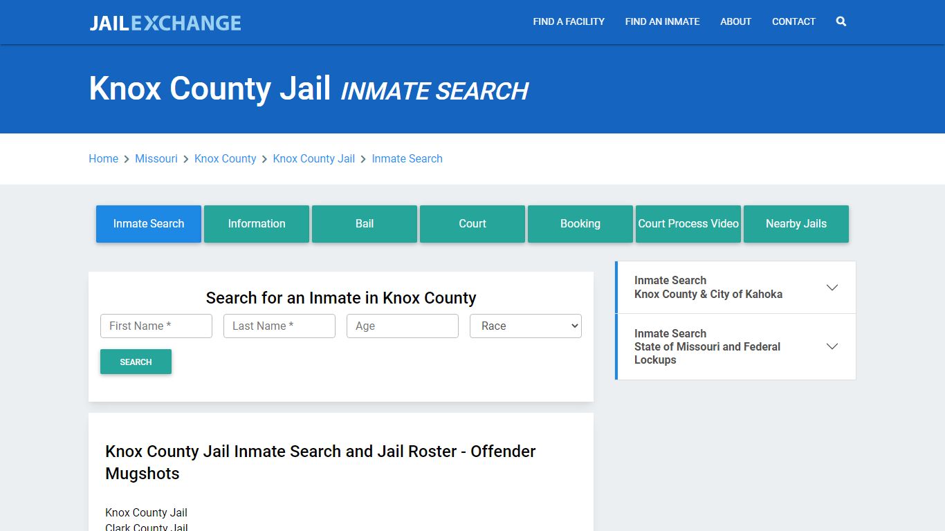 Knox County Jail, MO Inmate Search: Roster & Mugshots